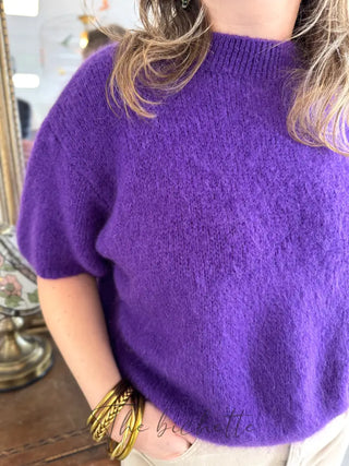 Pull manches courtes Clara • Violet TU