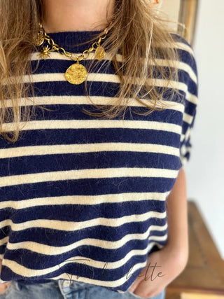 Pull Noélie • Rayures bleues TU