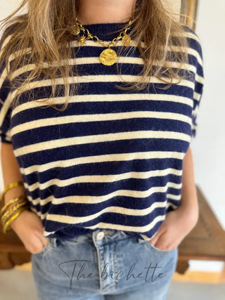 Pull Noélie • Rayures bleues TU