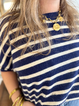 Pull Noélie • Rayures bleues TU