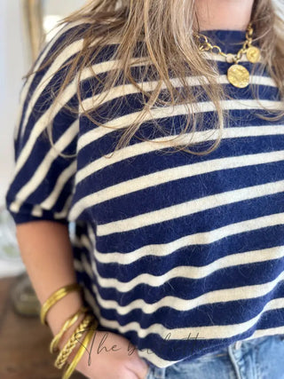 Pull Noélie • Rayures bleues TU
