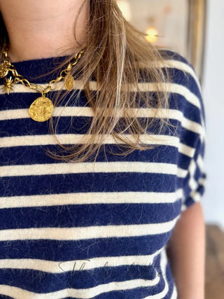 Pull Noélie • Rayures bleues TU