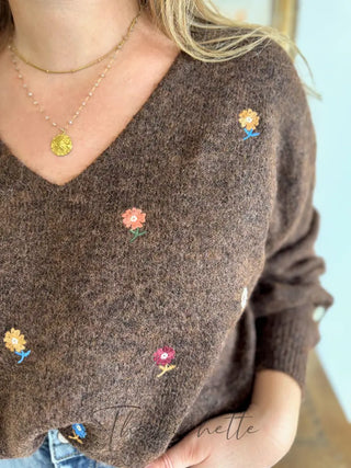 Pull Perla • Marron TU