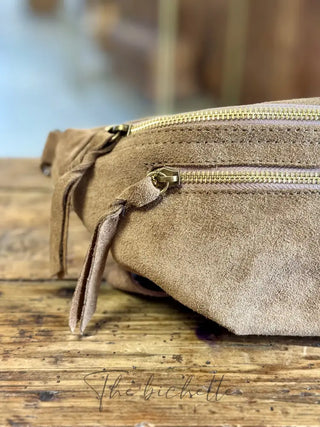 Sacoche Juliette • Beige foncé (Aspect daim)