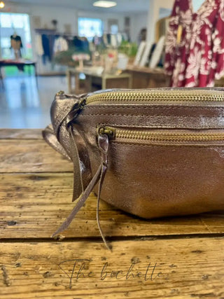 Sacoche Juliette • Bronze (cuir luisant)