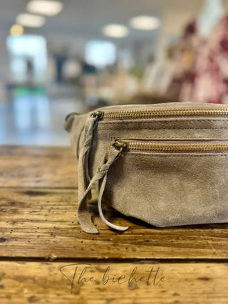 Sacoche Juliette • Taupe (aspect daim)