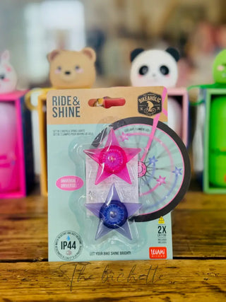 SET OF 2 BICYCLE SPOKE LIGHTS RIDE & SHINE UNICORN