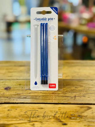3 PCS ERASABLE GEL PEN REFILLS - 3 RECHARG. STYLO À ENCRE GEL • Legami