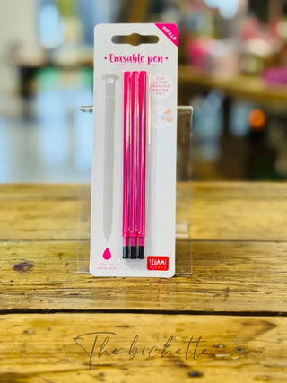 3 PCS ERASABLE GEL PEN REFILLS - 3 RECHARG. STYLO À ENCRE GEL • Legami