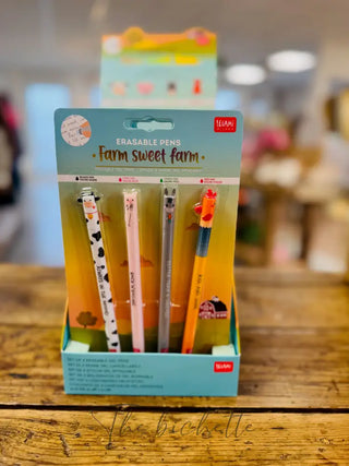 Set de 4 Stylos à Encre Gel Effaçable Ferme • Legami