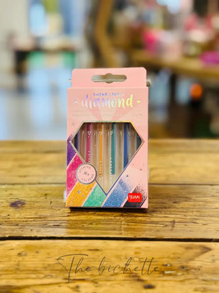 SHINE LIKE A DIAMOND_KIT_12PCS - 6 MINI STYLOS ENCRE GEL PAILL. - MULTICOLOR • Legami