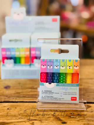 TEDDY’S MOOD_KIT_12PCS - SET DE 6 MINI SURLIGNEURS - TEDDY BEAR • Legami