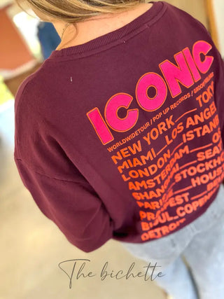 Sweat Iconic • Bordeaux TU