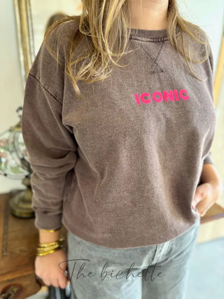 Sweat Iconic • Chocolat TU