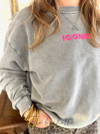 Sweat Iconic • Gris Clair TU
