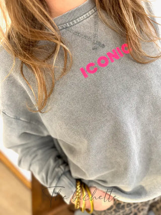 Sweat Iconic • Gris Clair TU