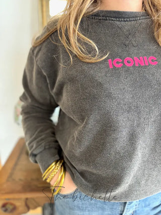 Sweat Iconic • Gris foncé TU
