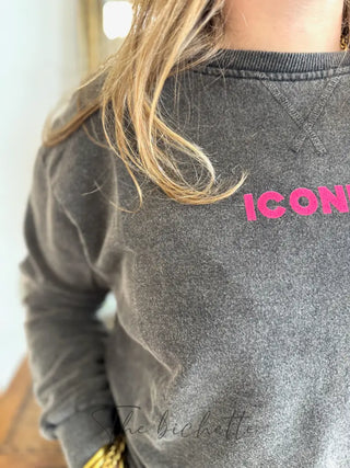 Sweat Iconic • Gris foncé TU