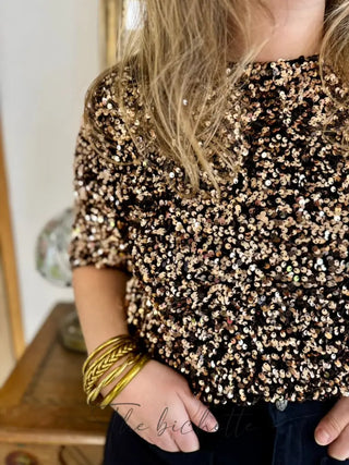 T-shirt à sequin Josephine • Bronze