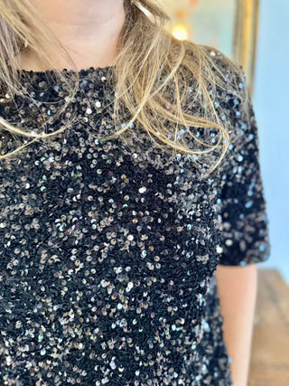 T-shirt à sequin Josephine • Noir