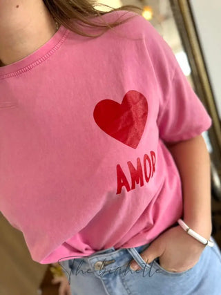 T Shirt Amor • Rose TU