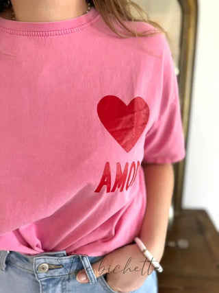 T Shirt Amor • Rose TU
