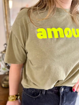 T shirt Amour ❤️ • Kaki TU