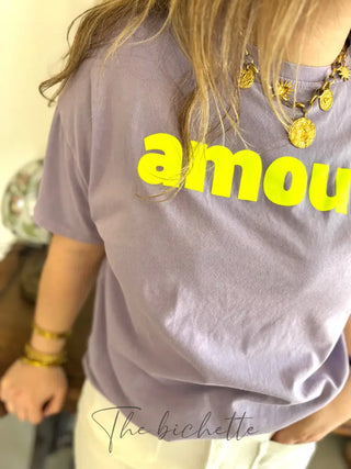 T shirt Amour ❤️ • Lilas TU