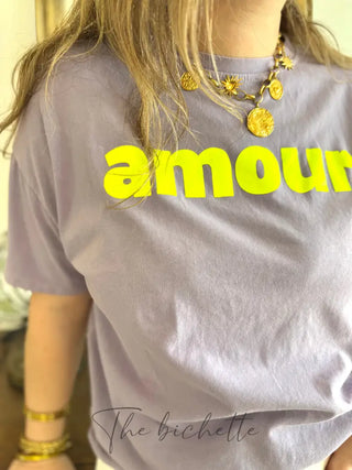 T shirt Amour ❤️ • Lilas TU