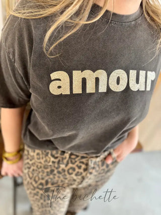 T shirt Amour ❤️ • Noir TU