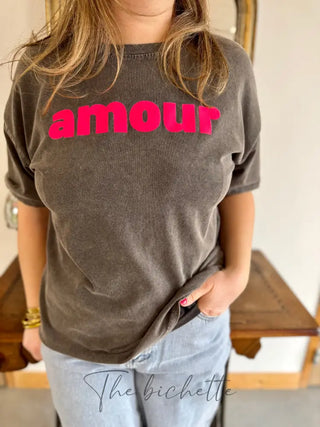 T-shirt Amour ❤️ • Noir TU