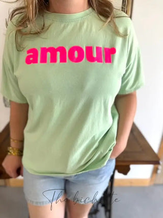 T shirt Amour ❤️ • Vert pâle TU