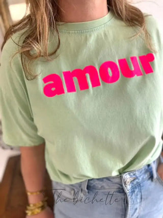 T shirt Amour ❤️ • Vert pâle TU