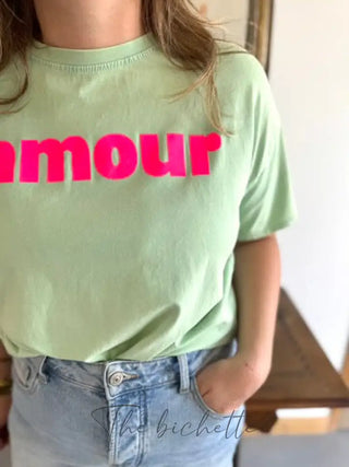 T shirt Amour ❤️ • Vert pâle TU