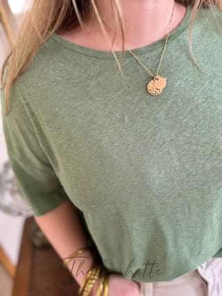 T-shirt Flora • Tilleul