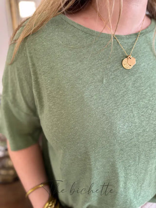 T-shirt Flora • Tilleul