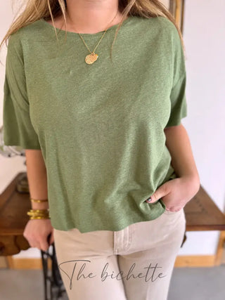 T-shirt Flora • Tilleul