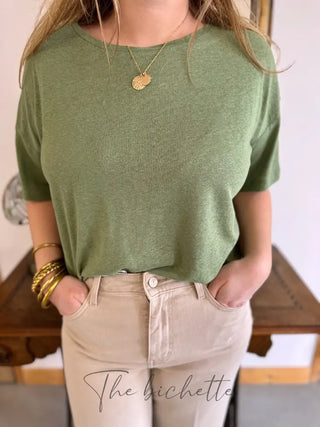 T-shirt Flora • Tilleul