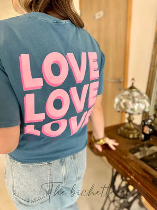 T-shirt Love Love Love ❤️❤️❤️ • Bleu TU
