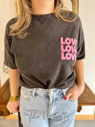 T shirt Love Love Love ❤️❤️❤️ • Noir TU