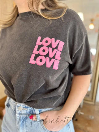 T shirt Love Love Love ❤️❤️❤️ • Noir TU