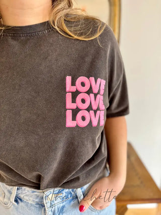 T shirt Love Love Love ❤️❤️❤️ • Noir TU