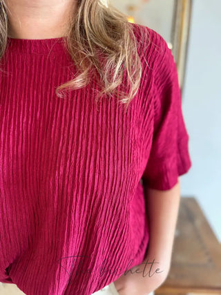 T Shirt Oversize Lorine • Bordeaux