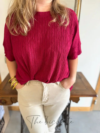 T Shirt Oversize Lorine • Bordeaux