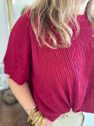 T Shirt Oversize Lorine • Bordeaux