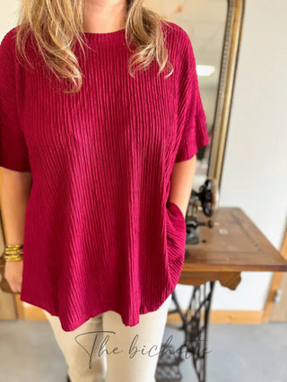 T Shirt Oversize Lorine • Bordeaux