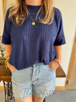 T Shirt Oversize Lorine • Marine