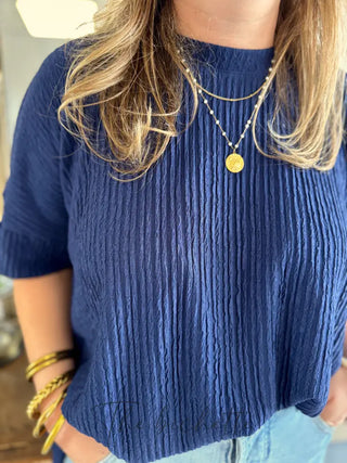 T Shirt Oversize Lorine • Marine