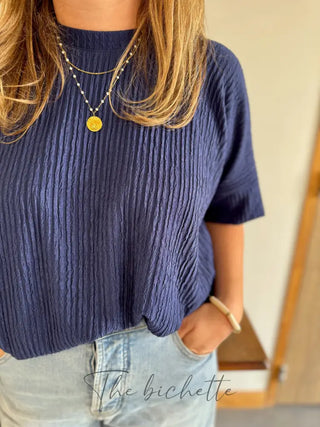 T Shirt Oversize Lorine • Marine