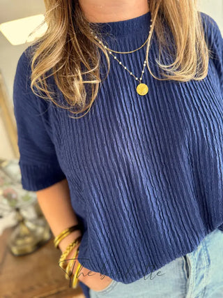 T Shirt Oversize Lorine • Marine